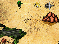 2d top down alien shooter with customizable weapons and graphic